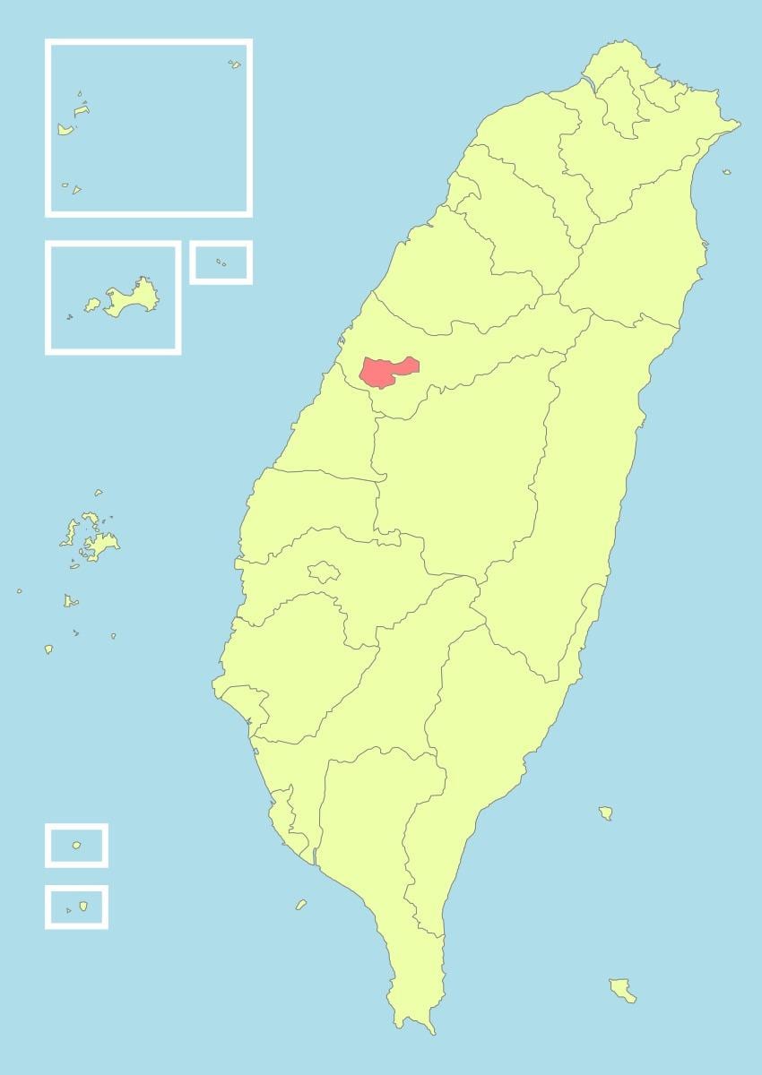 Taichung Tayvan haritası 
