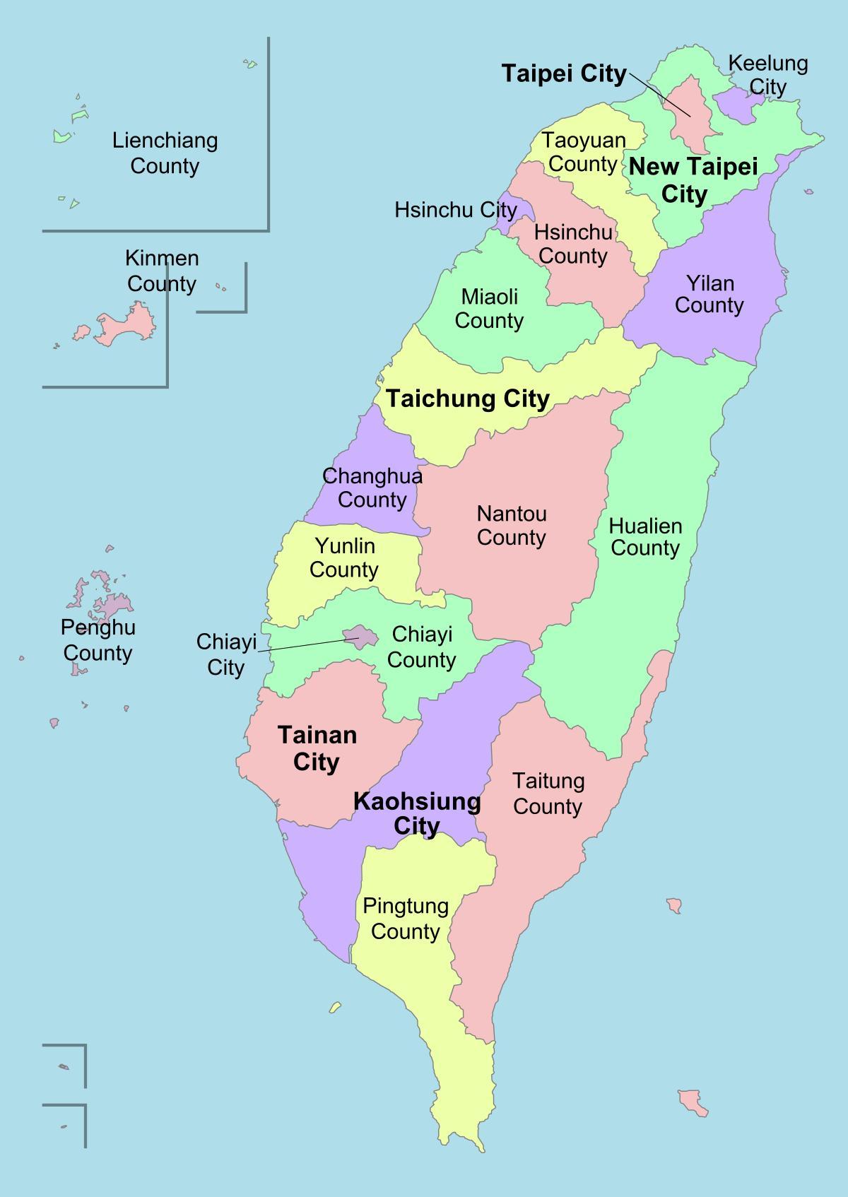 Tayvan bölge haritası 
