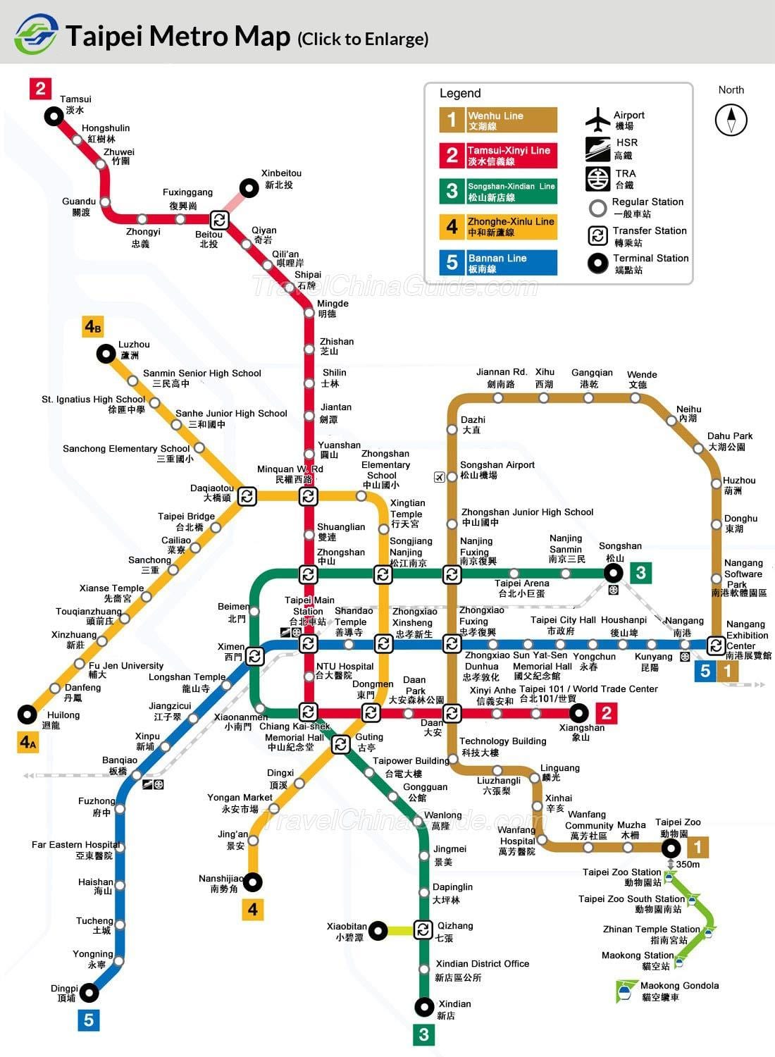 Tayvan haritası metro