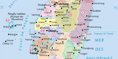Tayvan haritası şehirler